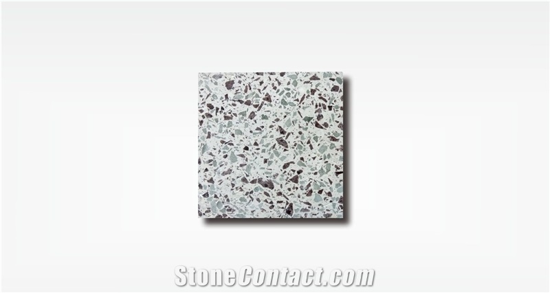 White Polar Terrazzo Tile Indonesia Floor Tile