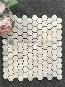 Hot Italy Calacatta White Marble Mosaic Tiles
