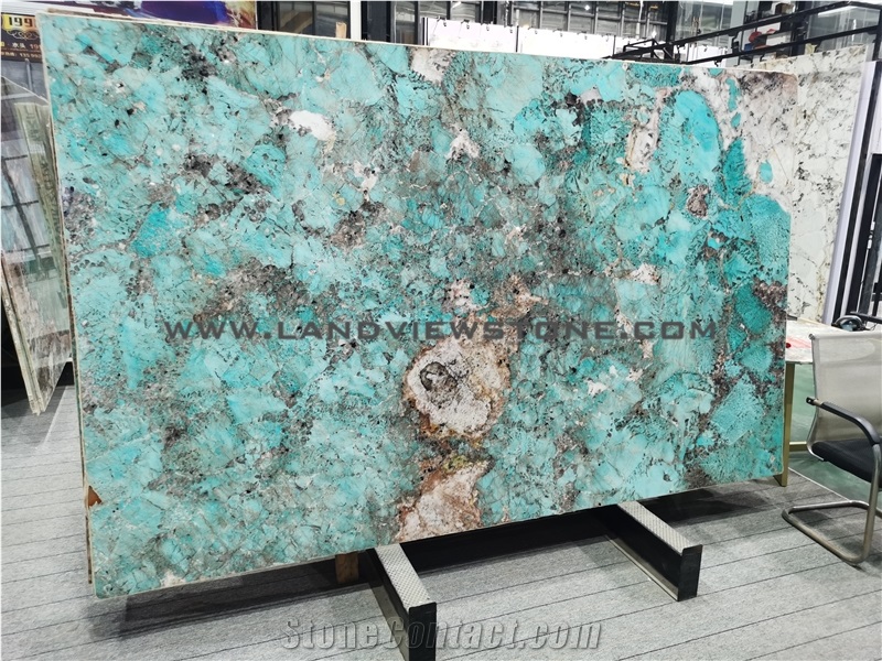 Amazon Green Amazzonite Luxury Granite Slabs Tiles