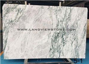Green Calacatta Violet White Marble Slabs