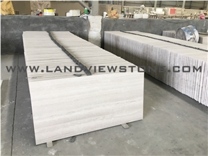 White Wood Grain Marble Floor Tile Wall Covering