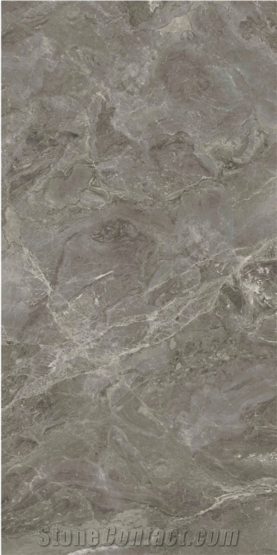 China Popular Grey Marble Look Ceramic Slab Tile