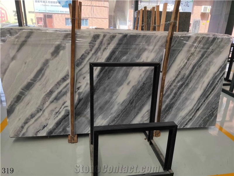 China Pele Tiger Marble Slab Bookmatched Tiles Use