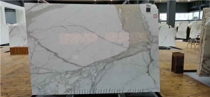Italy Calacatta White Marble Slab Wall Floor Tiles