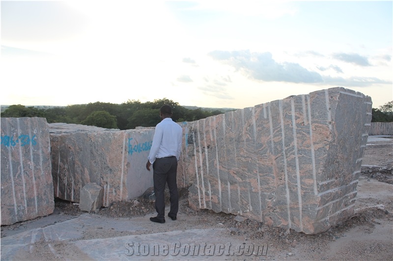 African Multicolour Granite Block, Kaduna Granite Blocks