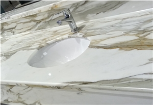 Calacatta Bathroom Vanity White Marble Counter Top