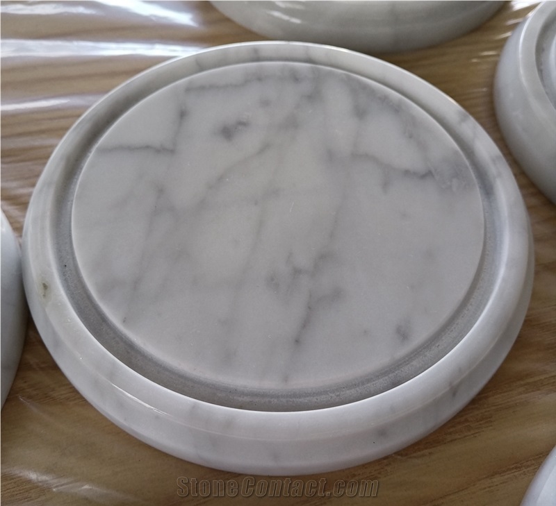 Home Decor Panels Arabescato Marble Candle Holders