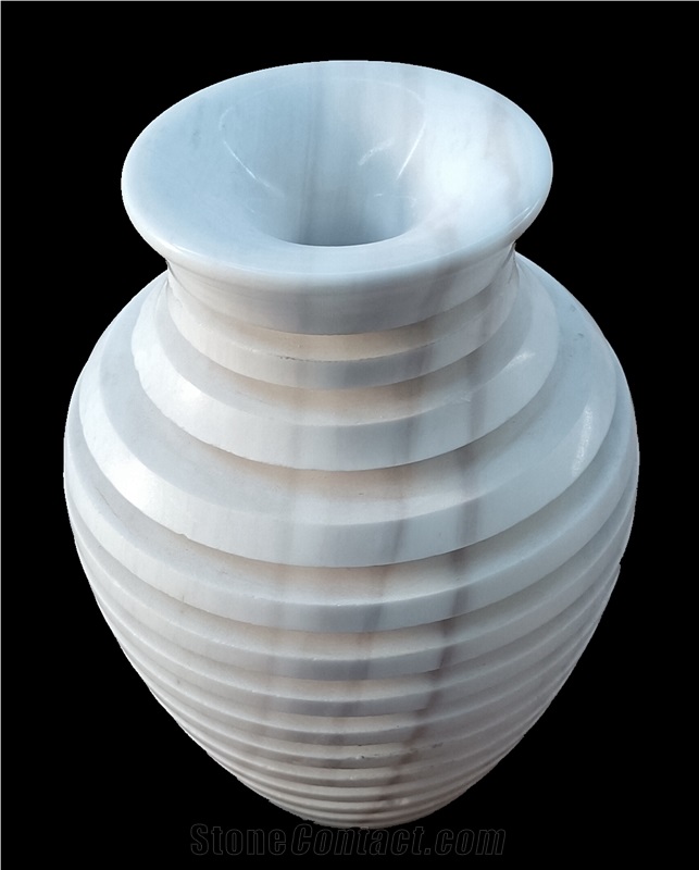 Stone Home Decor, White Marble Flower Vases