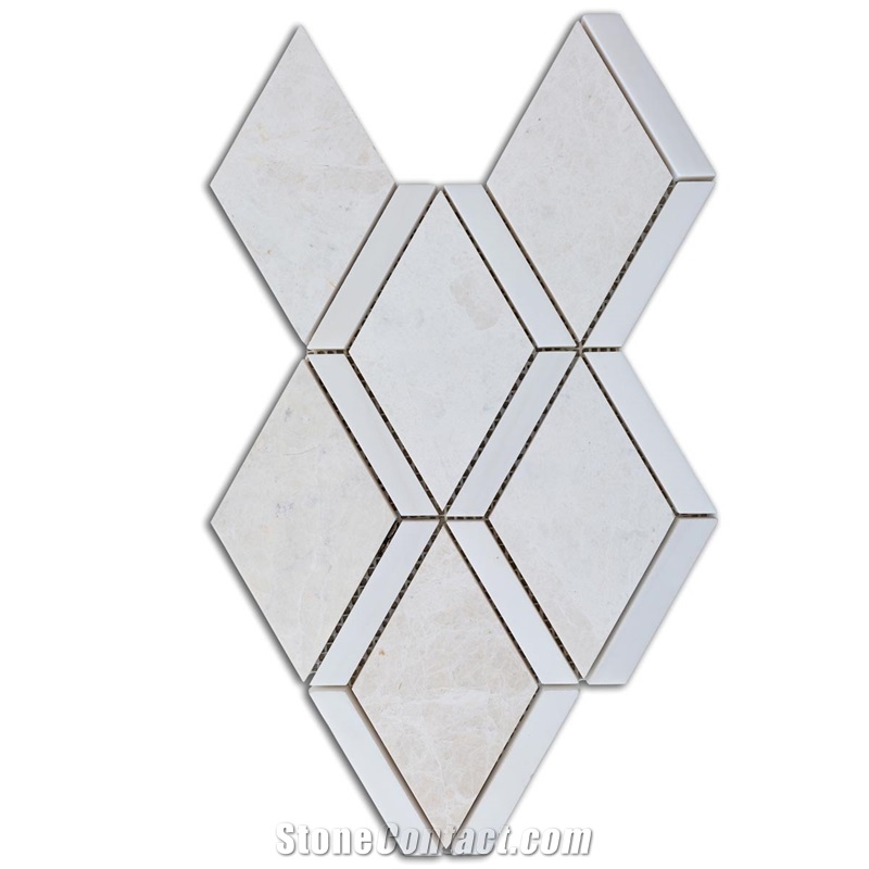 Diamond Beige Marble and Dolomite Mosaic Tile