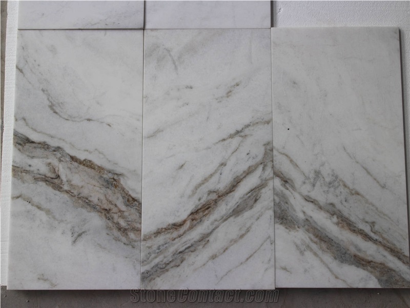 Glorious White Marble Stone Slabs Wall Covering