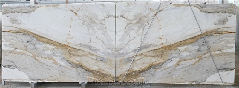 Italy Calacatta Gold Marble Slab Tile Floor Wall