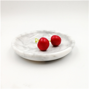 White Marble Display Dish Jewelry Stand Holder