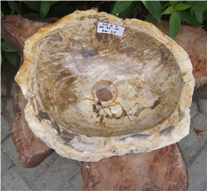 Petrified Wood Sink from Fossil Wood