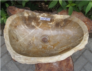 Petrified Wood Sink from Fossil Woods