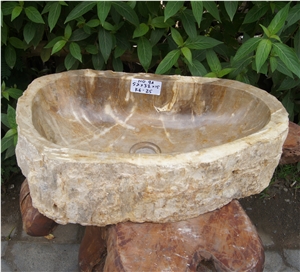 Petrified Wood Sink from Fossil Woods