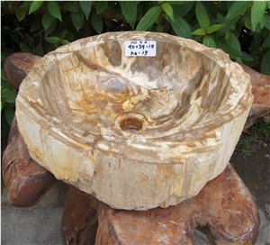 Sink from Fossil Wood