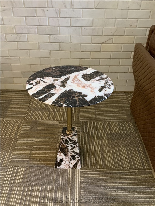 Cow Brown Marble Coffee Table