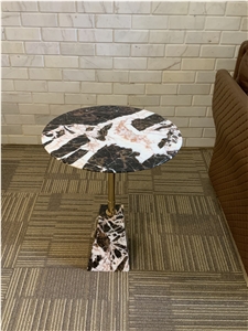 Cow Brown Marble Coffee Table