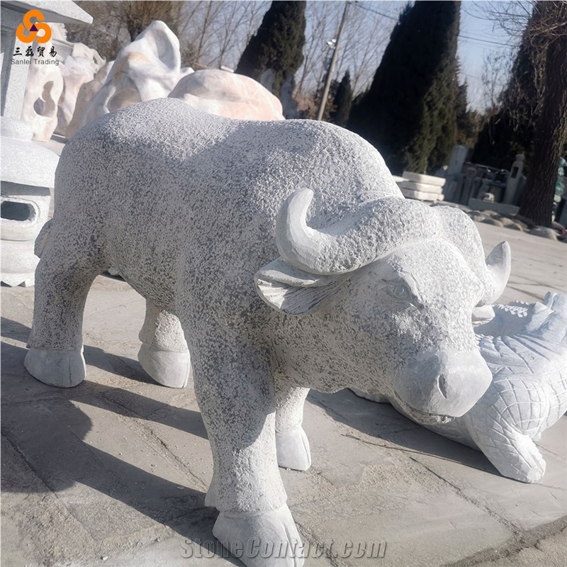 Stone Decorative Ox Sculptures Bull Statues