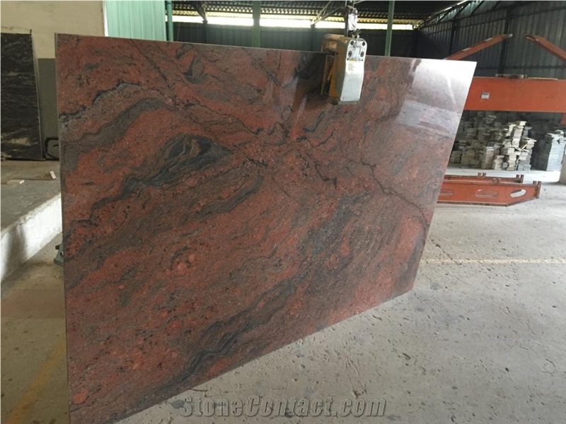 Polished Multicolor Red Granite Random Slabs