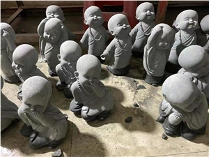 Bluestone Small Monks Sculptures Stone Artwork