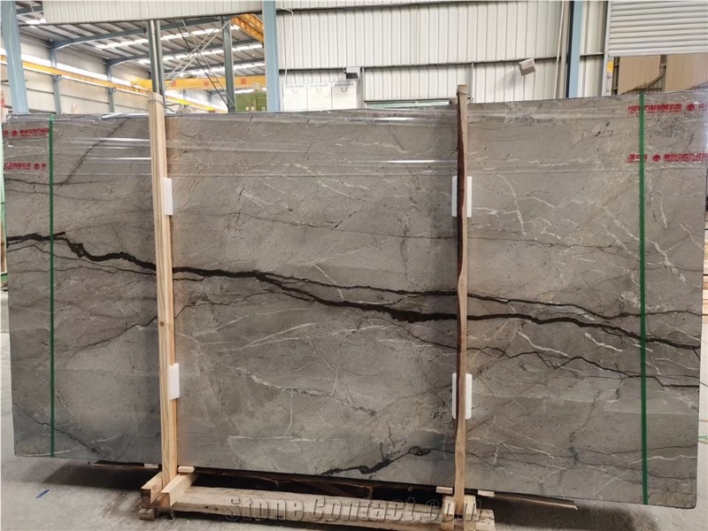 Essential Grey Marble Wall Covering