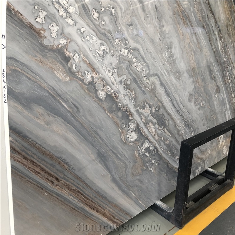 Luxury Palissandro Blue Marble Slab For Hotel Project