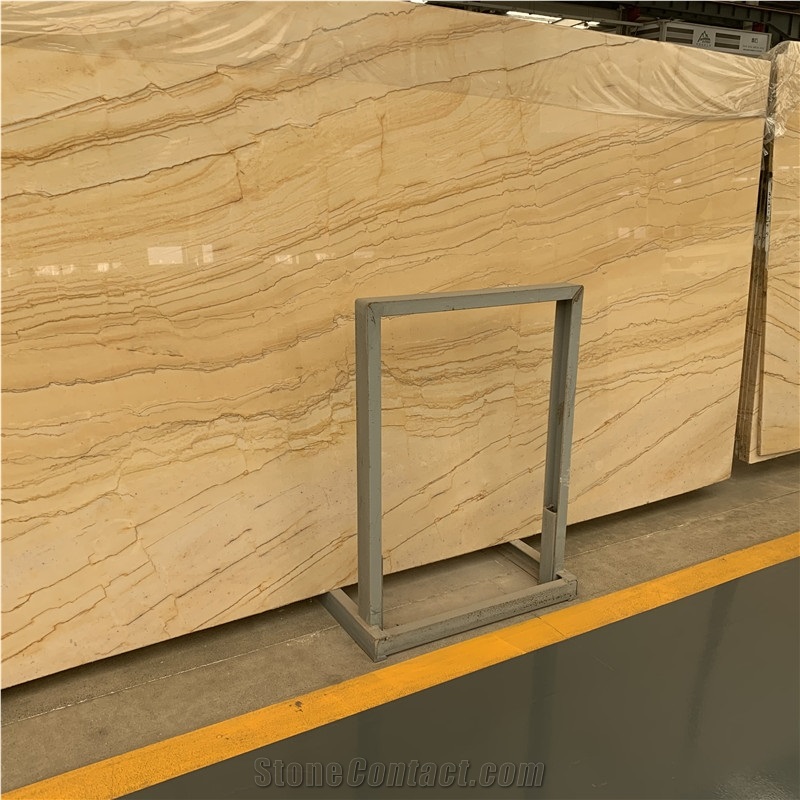 High Quality Polished Yellow Marble Slab For Wall