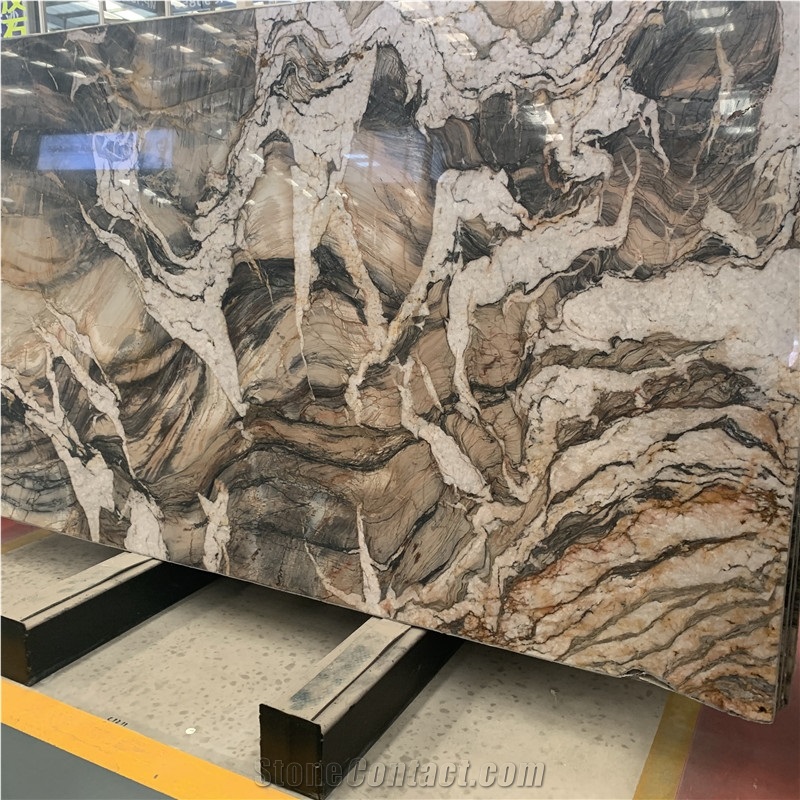 Luxury Bown Marble Slab for Interior Wall Covering