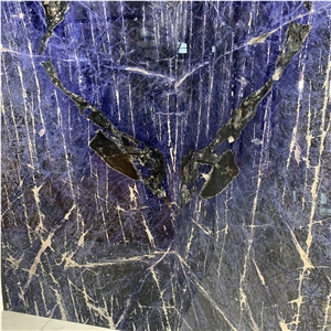 Luxury Blue Sodalite Granite Slab For Wall Design