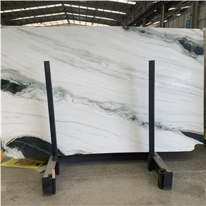 Pand White Marble Slab Bookmatched Hotel Poject