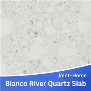 Bianco River Quartz Stone Slab for Countertops