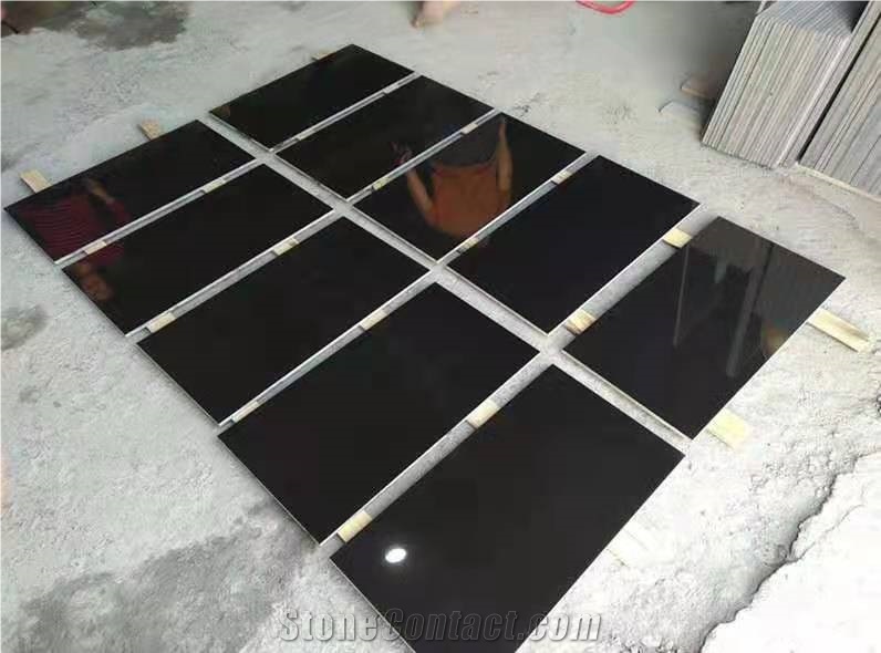 Chinese Absolute Black Granite Stone for Tiles