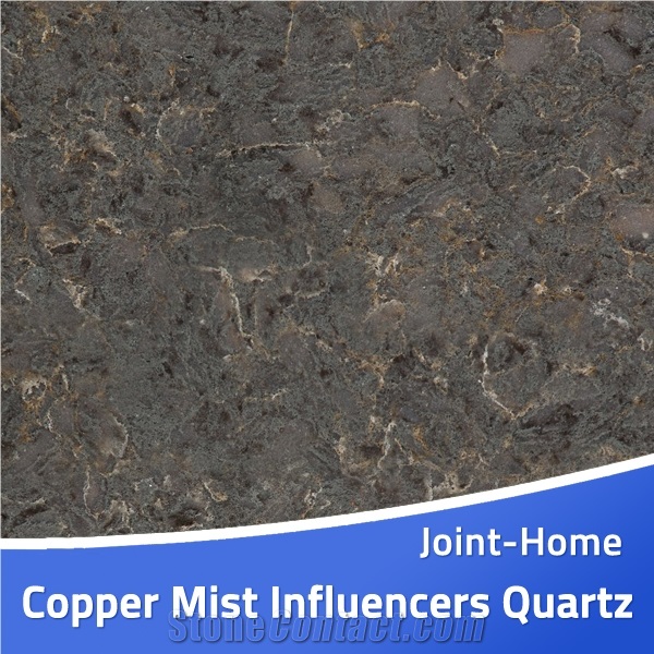Copper Mist Influencers Quartz Slab for Countertop