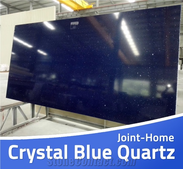 Crystal Blue Sparkle Quartz Manmade Stone Slabs