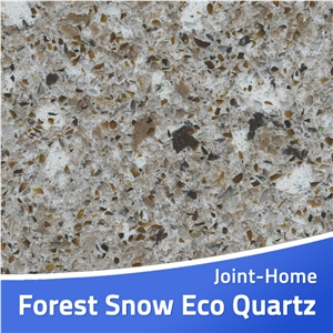 Forest Snow Eco Quartz Stone Slab for Countertops