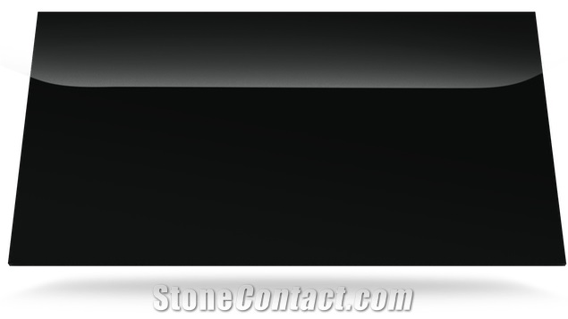 Iconic Black Quartz Stone Slab for Bar Countertops