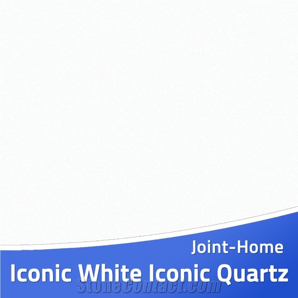Iconic White Quartz Stone Slab for Desk Countertop