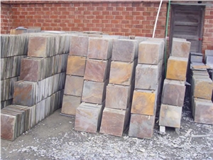 Mix Color Slate Stone for Wall Tiles Slabs