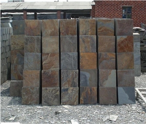 Multicolor Rusty Culture Stone Wall Tile Slab