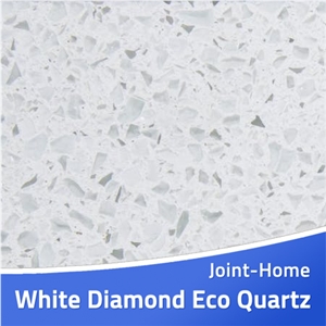 White Diamond Eco Quartz Stone Slab for Countertop