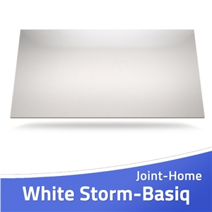 White Storm-Basiq Quartz Stone Surface Colour Slab