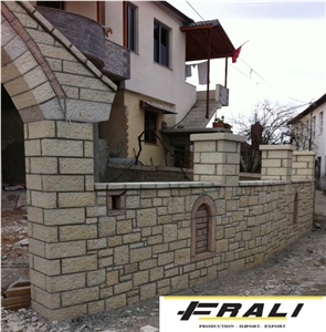 White Engraved Stone Building & Walling