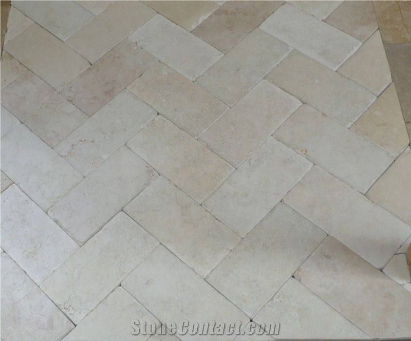 Crema Marfil Tumbled Marble Paving Tiles