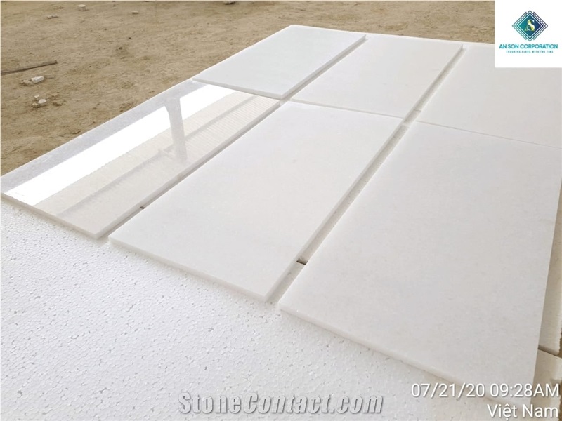Pure White Marble Tiles, Viet Nam White Marble