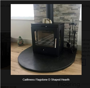 Caithness Flagstone D Shaped Fireplace Hearth