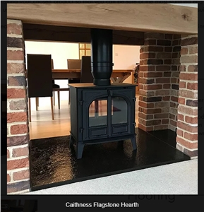 Caithness Flagstone D Shaped Fireplace Hearth