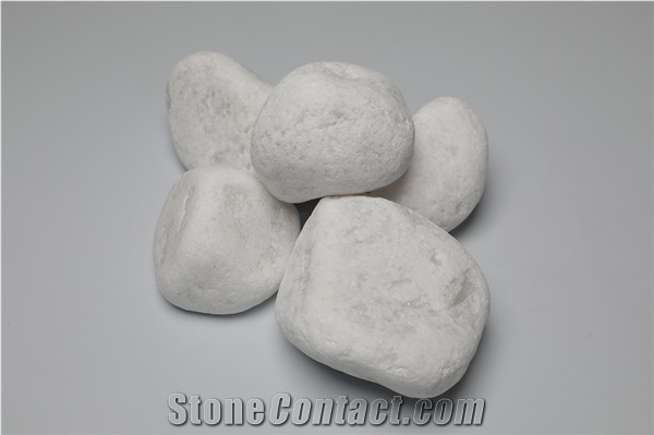 Round White Pebble Stone for Garden