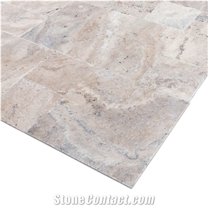 Philly Antique French Pattern Set Travertine Tile