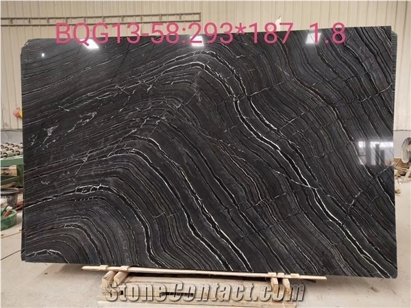 Black Wooden Marble for Floor Tile